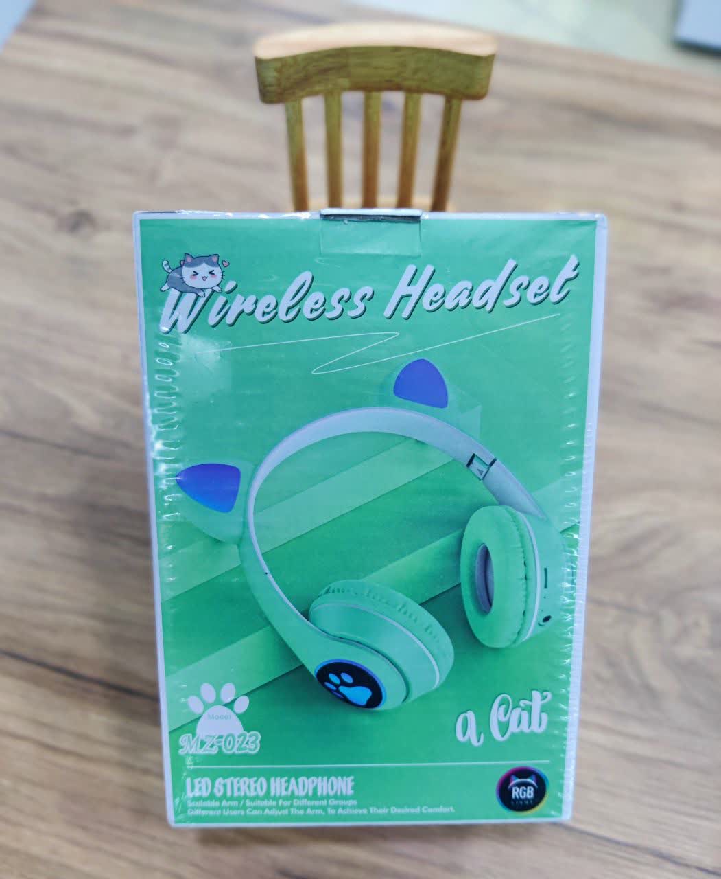 هدفون بلوتوثی بچه‌گانه گربه ای مدل MZ-023