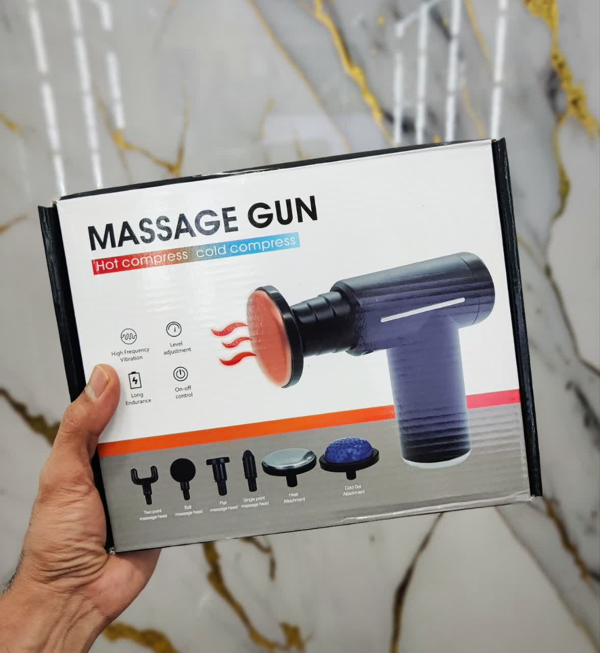 ماساژور تفنگی حرارتی شارژی MASSAGE GUN مدل Hot Compress Cold Compress