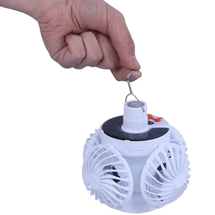 چراغ اضطراری و پنکه شارژی تاشو خورشیدی Solar Powered 2030