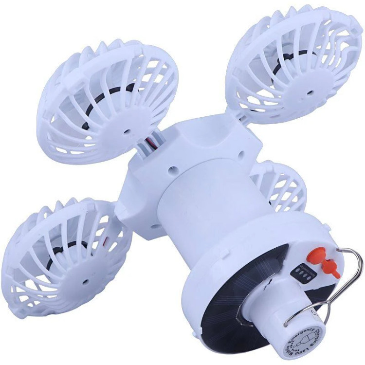 چراغ اضطراری و پنکه شارژی تاشو خورشیدی Solar Powered 2030