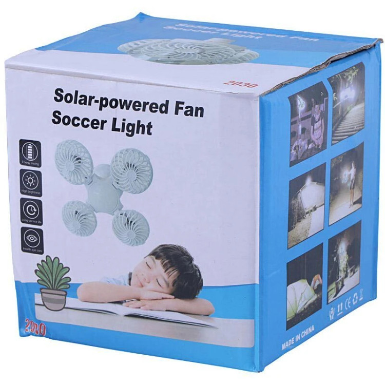 چراغ اضطراری و پنکه شارژی تاشو خورشیدی Solar Powered 2030