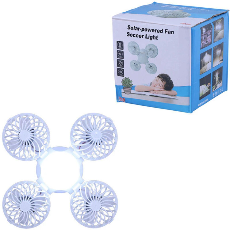 چراغ اضطراری و پنکه شارژی تاشو خورشیدی Solar Powered 2030