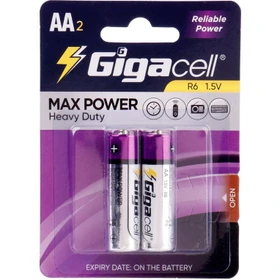 باتری دوتایی قلمی گیگاسل Max Power Heavy Duty R6